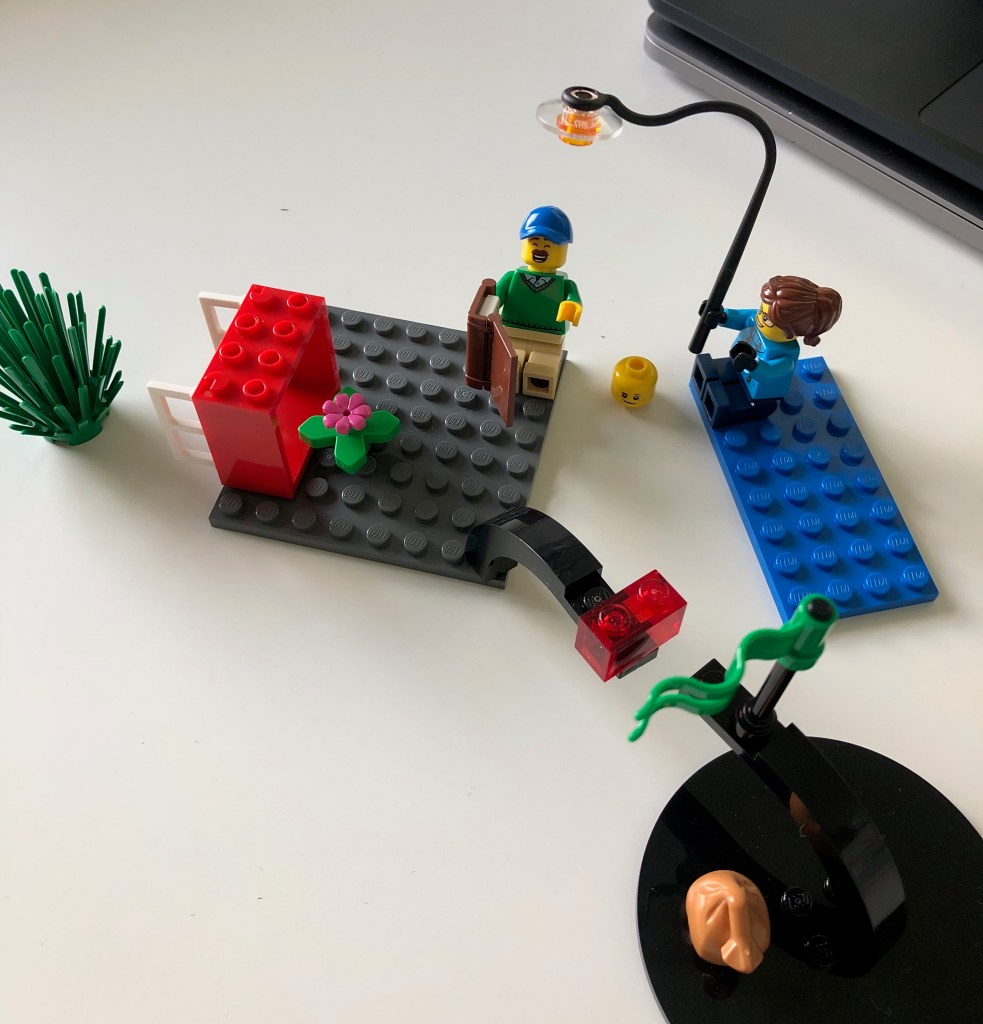 The image shows the lego elements I used in the assignment, as described in the paragraph below